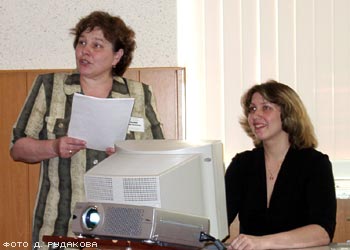 Преподаватель центра Н.А. Курганова (справа) и слушатель Л.Г. Курганова