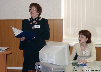 Преподаватель центра Е.С. Гайдамак (справа) и слушатель Г.Ю. Коханова