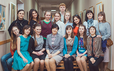 Со студентами кафедры