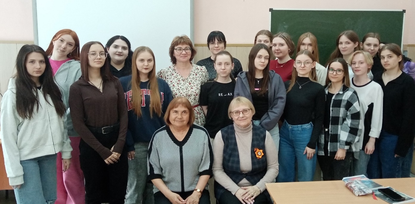 Встреча студентов с ветеранами педагогического труда к.п.н. М. А. Ларионовой,  к.п.н. Н. П. Мурзиной (мероприятие проводит д.психол.н., профессор Л. Н. Антилогова)