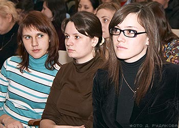 Студенты ОмГПУ на встрече с ректором К.А. Чуркиным